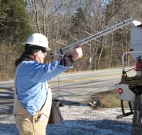 Kenny Akison localizes noise with antenna